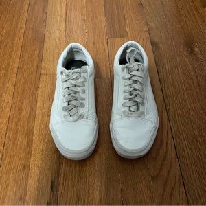 White leather vans